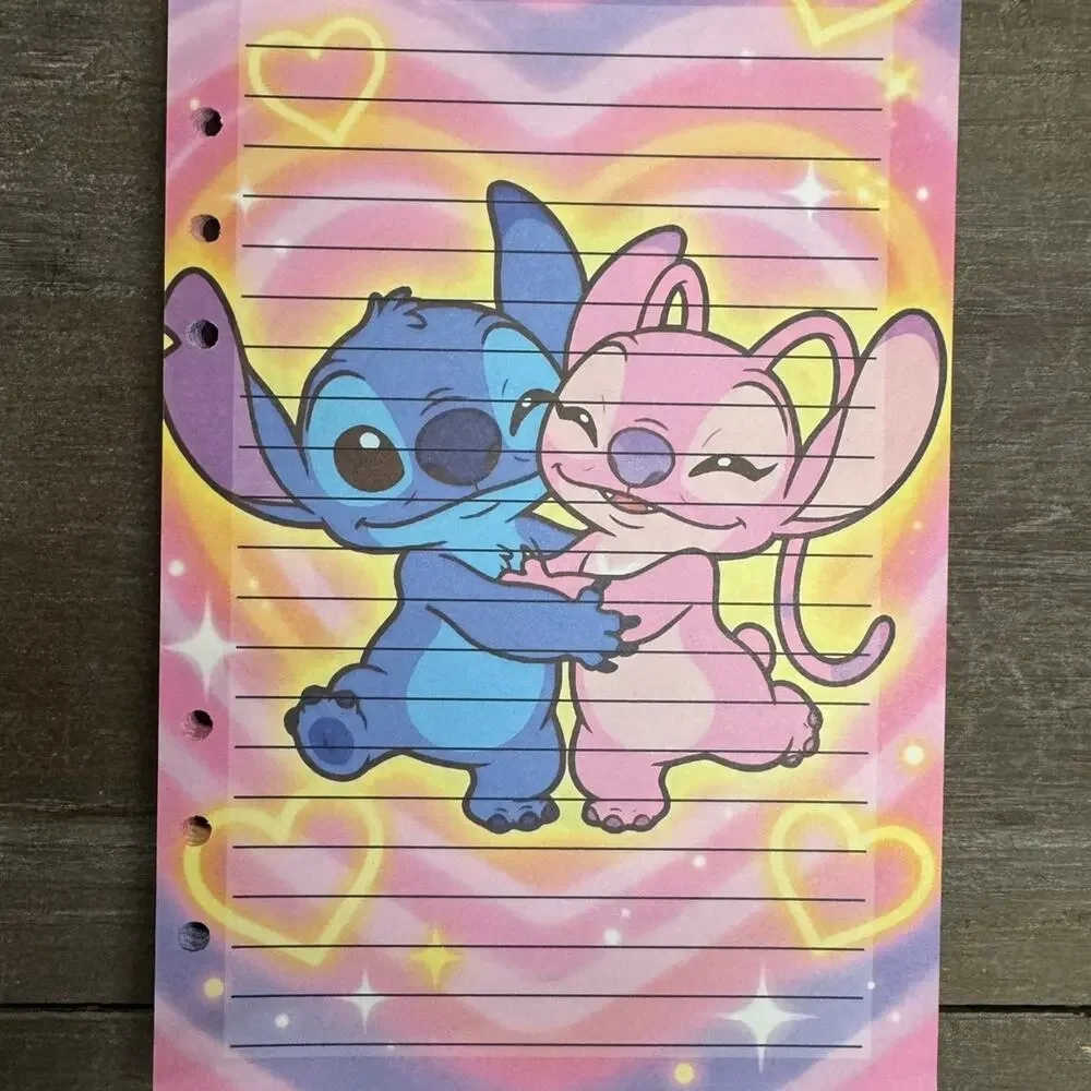 Stitch and Angel Size A5 Refill Paper (50 Sheets)